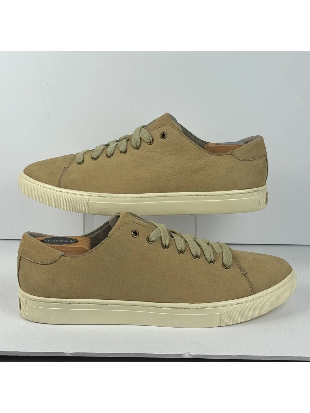Polo Ralph Lauren Jermain Mens 13 D Tan Suede Leather Sneaker Shoes EUC